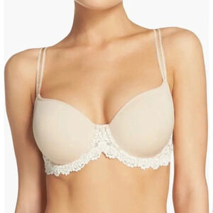 WACOAL Bra Embrace T-Shirt Underwire Tan 32 DD NWT